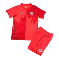 Kanada Domáci Detský futbalový dres MS 2026 Krátky Rukáv (+ trenírky)